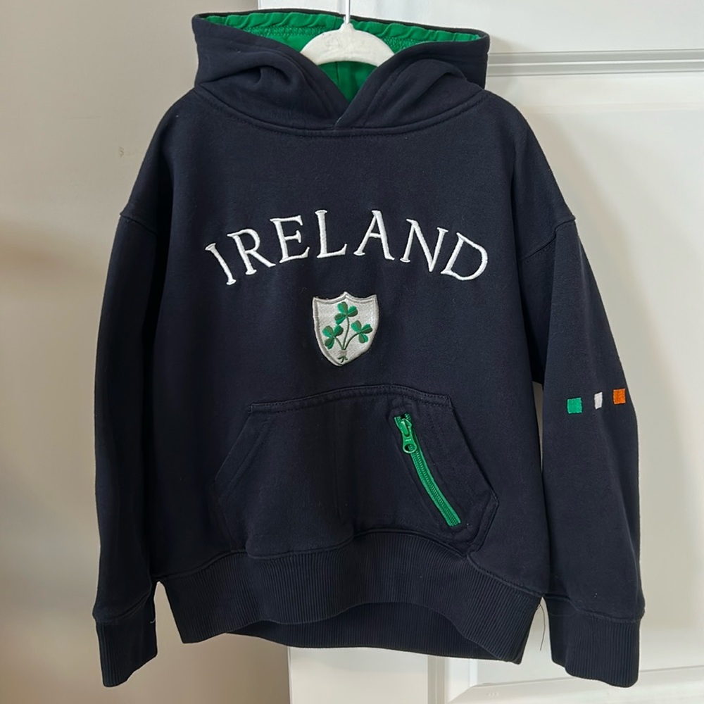 Dolmen Clothing Ireland Hoodie Sweatshirt w Kanga Hand-Warmer Pocket Kids Sz 5/6